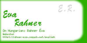 eva rahner business card